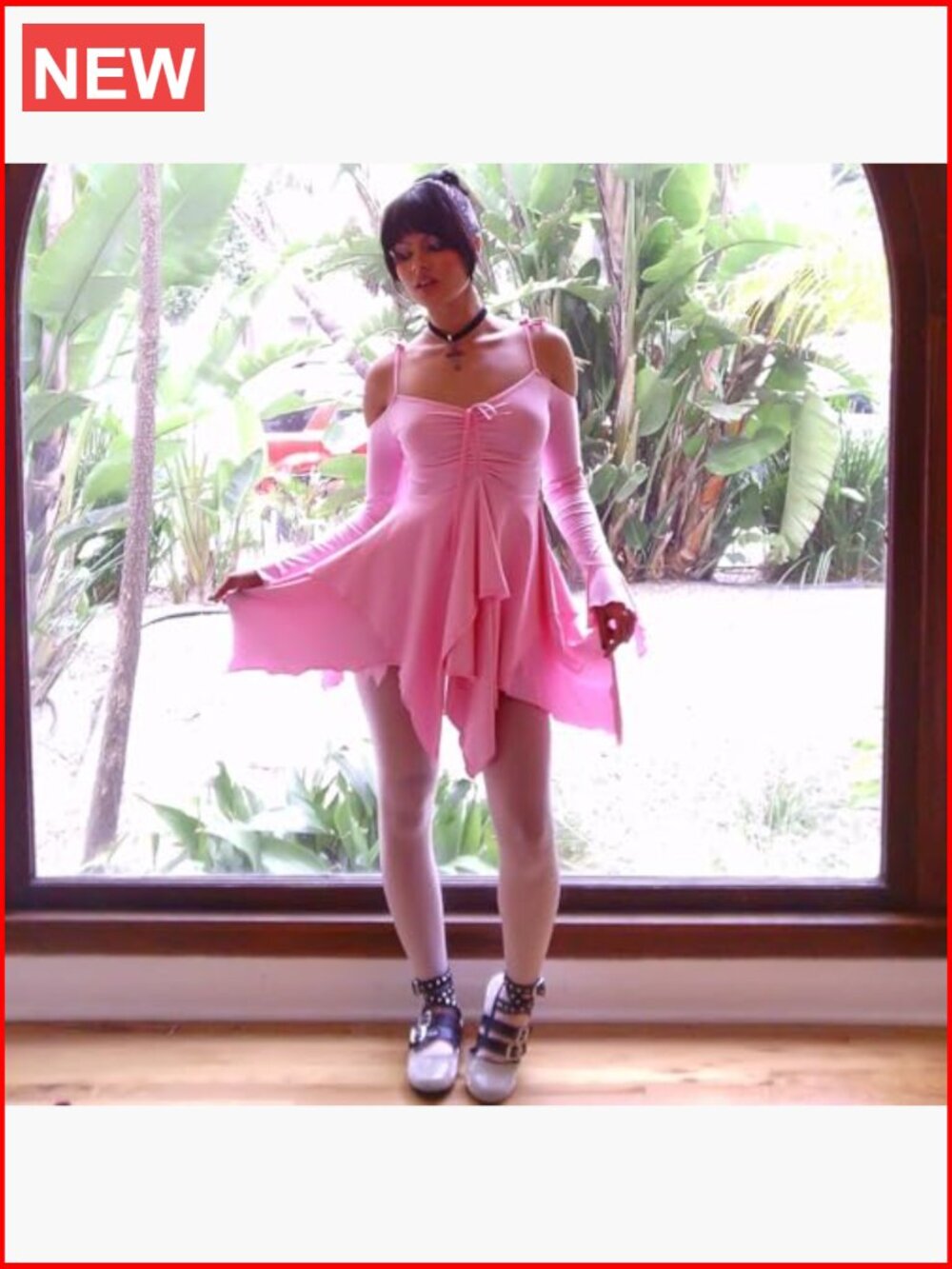 Fairycore Handkerchief Dress with Adjustable Ties - Picture 6 of 7